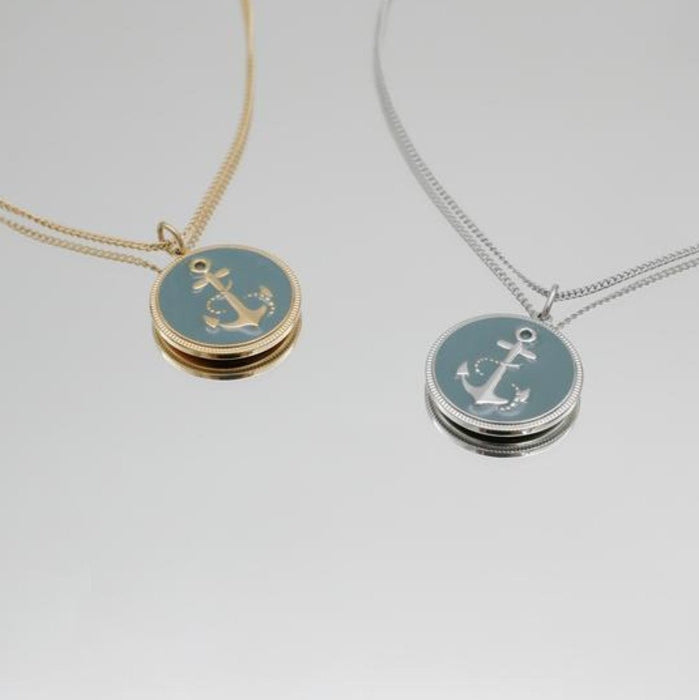 Wholesale anchor copper necklace JDC-NE-Jif031 Necklaces 集沣 silver Wholesale Jewelry JoyasDeChina Joyas De China
