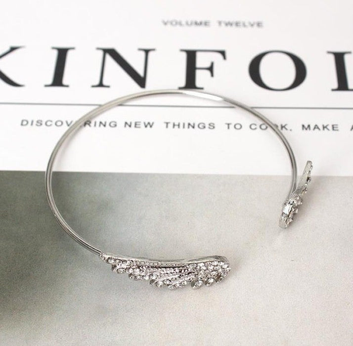 Wholesale Angel Wings diamond-encrusted alloy bracelet JDC-BT-RL032 Bracelet 瑞列 Wholesale Jewelry JoyasDeChina Joyas De China