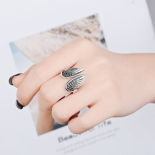 Wholesale Angel Wings Feather Vintage Wing Ring JDC-RS-NS003 Rings 尼森 Wholesale Jewelry JoyasDeChina Joyas De China