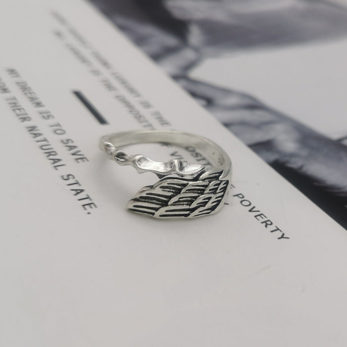 Wholesale Angel Wings Feather Vintage Wing Ring JDC-RS-NS003 Rings 尼森 Wholesale Jewelry JoyasDeChina Joyas De China