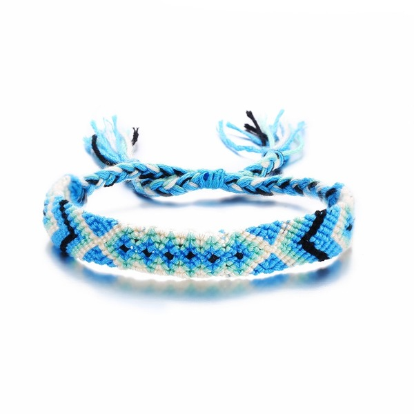 Bulk Jewelry Wholesale Anklet Blue braided rope JDC-AS-F450 Wholesale factory from China YIWU China