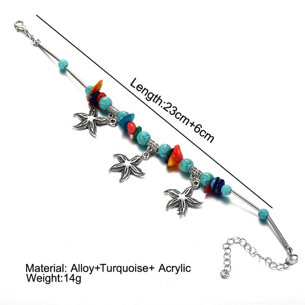 Bulk Jewelry Wholesale Anklet Blue Turquoise Alloy JDC-AS-F446 Wholesale factory from China YIWU China