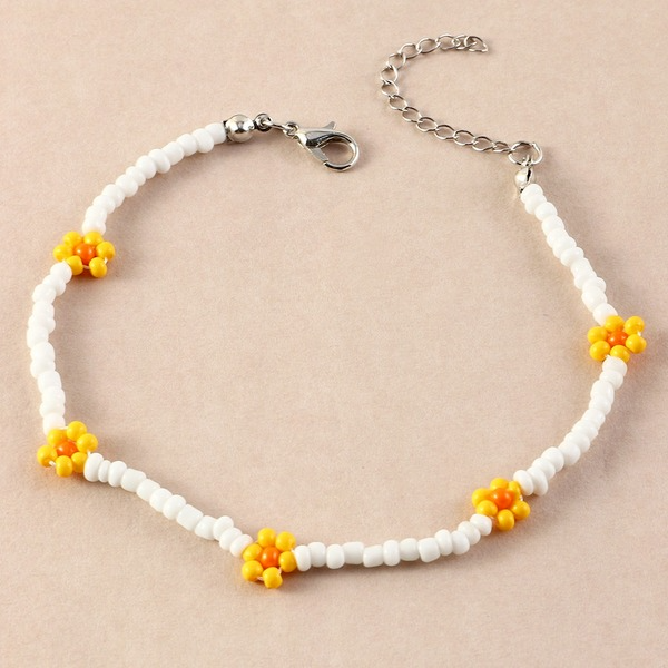Bulk Jewelry Wholesale Anklet Colorful bead daisies JDC-AS-e111 Wholesale factory from China YIWU China