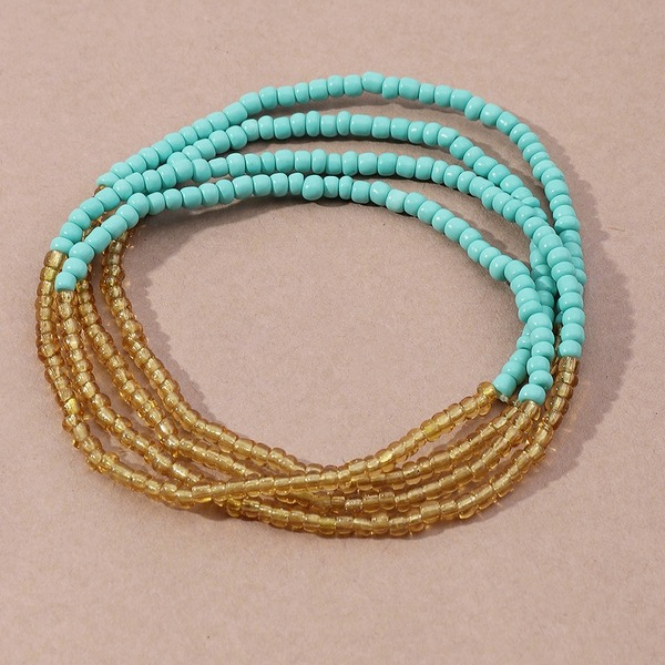 Bulk Jewelry Wholesale Anklet Contrasting color rice bead elasticity JDC-AS-e221 Wholesale factory from China YIWU China