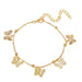 Bulk Jewelry Wholesale Anklet gold Five butterflies  Alloy JDC-AS-xy241 Wholesale factory from China YIWU China