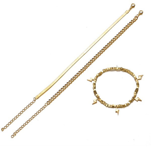Bulk Jewelry Wholesale Anklet gold lightning Alloy JDC-AS-F491 Wholesale factory from China YIWU China