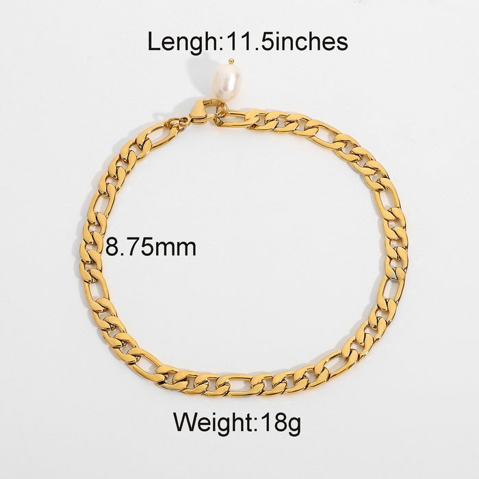 Bulk Jewelry Wholesale Anklet gold Stainless steel Figaro JDC-AS-JD050 Wholesale factory from China YIWU China