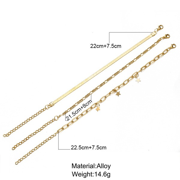Bulk Jewelry Wholesale Anklet gold star Alloy JDC-AS-F494 Wholesale factory from China YIWU China