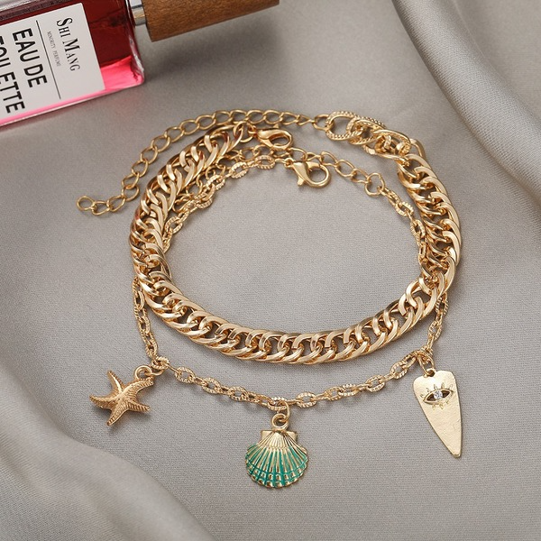 Bulk Jewelry Wholesale Anklet gold Starfish shell Alloy JDC-AS-F490 Wholesale factory from China YIWU China