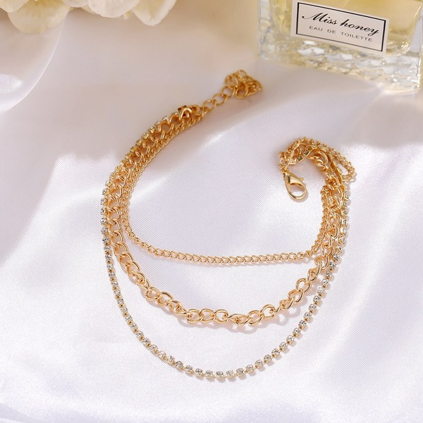 Bulk Jewelry Wholesale Anklet goldFull drill multi-layer Alloy JDC-AS-F454 Wholesale factory from China YIWU China