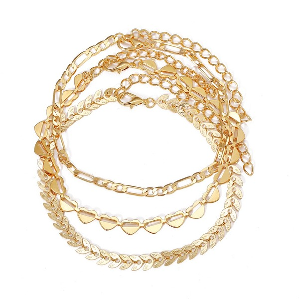 Bulk Jewelry Wholesale Anklet goldLove Arrow Multilayer Alloy JDC-AS-xy236 Wholesale factory from China YIWU China