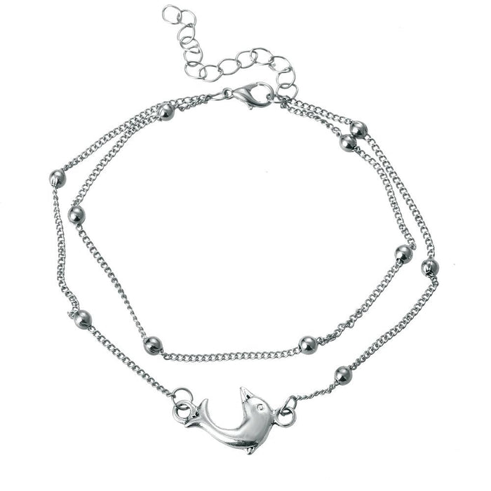 Bulk Jewelry Wholesale Anklet Silver dolphin JDC-AS-F441 Wholesale factory from China YIWU China