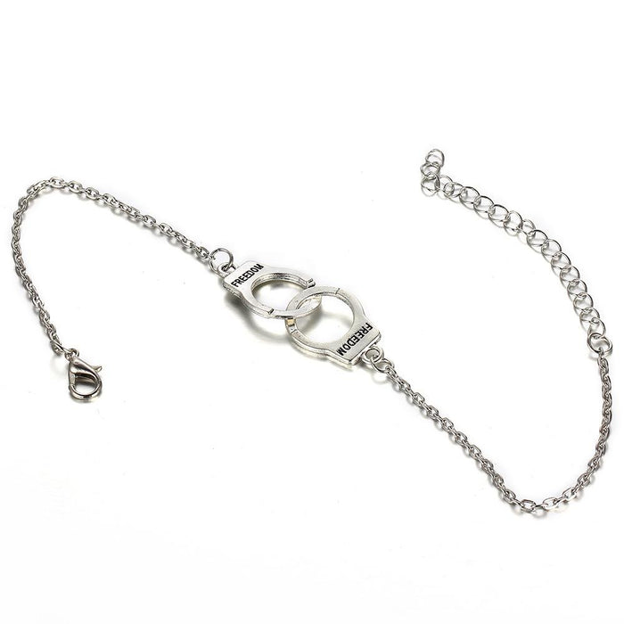 Bulk Jewelry Wholesale Anklet Silver handcuffs JDC-AS-F442 Wholesale factory from China YIWU China