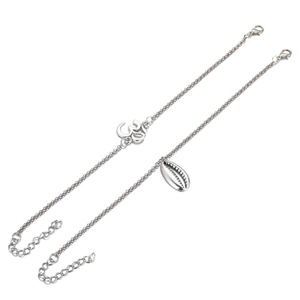 Bulk Jewelry Wholesale Anklet Silver Rune Shell  Alloy JDC-AS-xy251 Wholesale factory from China YIWU China