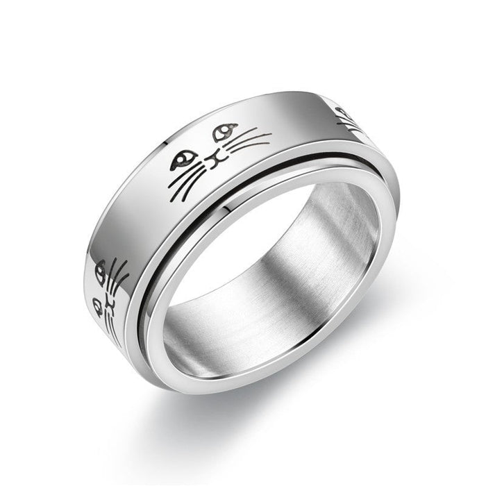 Wholesale anti anxiety decompression titanium steel ring JDC-RS-Dingc005 Rings 顶潮 Wholesale Jewelry JoyasDeChina Joyas De China