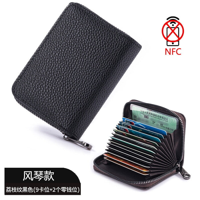 Wholesale Anti-Degaussing PU Leather Card Holder Wallet JDC-WT-JiaL001 Wallet 佳罗 black Wholesale Jewelry JoyasDeChina Joyas De China