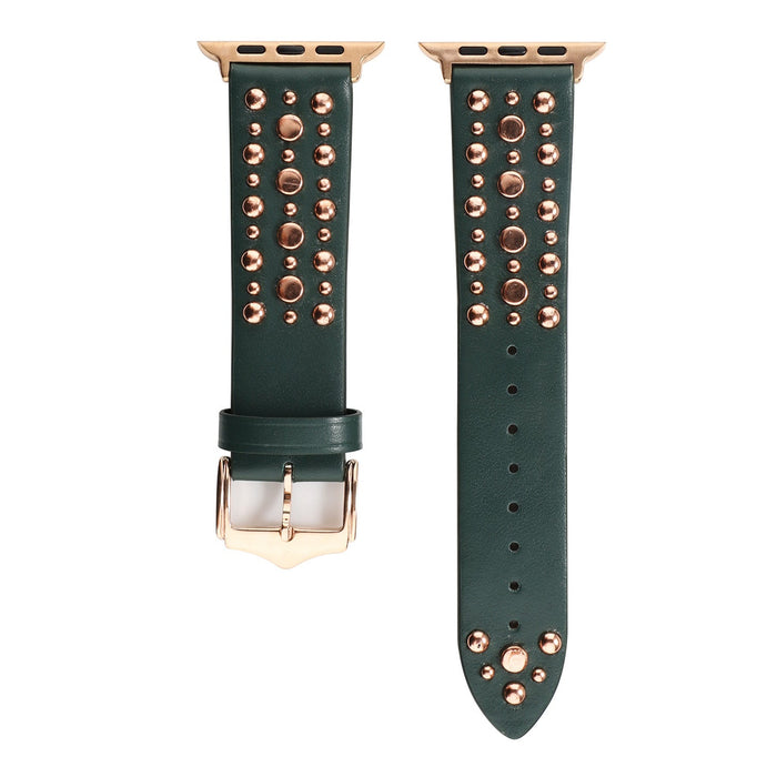 Wholesale Apple Genuine Leather Strap JDC-WD-Youyd009 Watch Band 优亿达 green rose gold 38MM Wholesale Jewelry JoyasDeChina Joyas De China