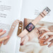 Wholesale Apple iWatch 3/4/5/6/7 Generation Leather Strap JDC-WD-Yagt021 Watch Band 亚格特 pink 38/40/41mm Wholesale Jewelry JoyasDeChina Joyas De China