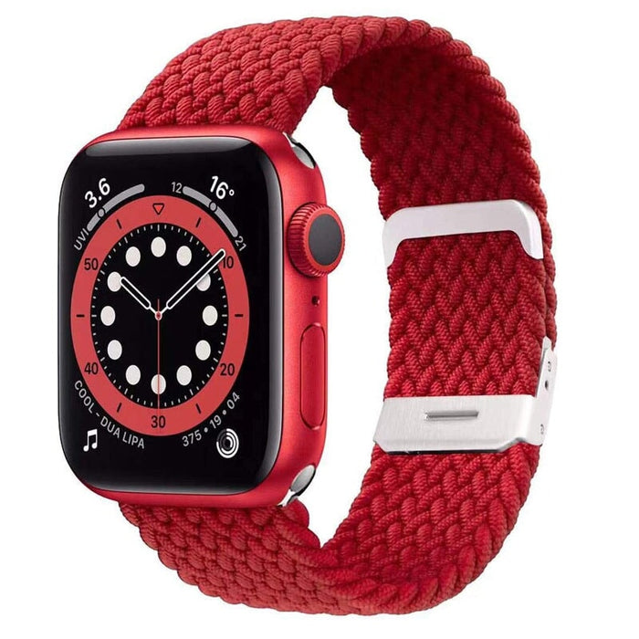 Wholesale apple iwatch 7 stretch nylon model braided metal head adjustment strap JDC-WD-QD004 Watch Band 起点 gules3 38/40/41mm Wholesale Jewelry JoyasDeChina Joyas De China