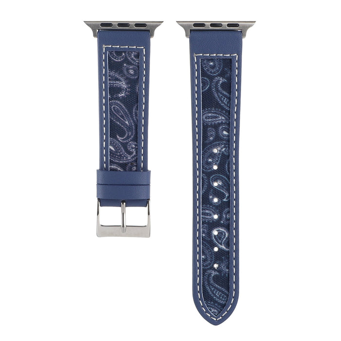 Wholesale Apple iwatch 7/6/5/4/3 Generation Canvas Strap JDC-WD-Yagt027 Watch Band 亚格特 blue 38/40/41mm Wholesale Jewelry JoyasDeChina Joyas De China