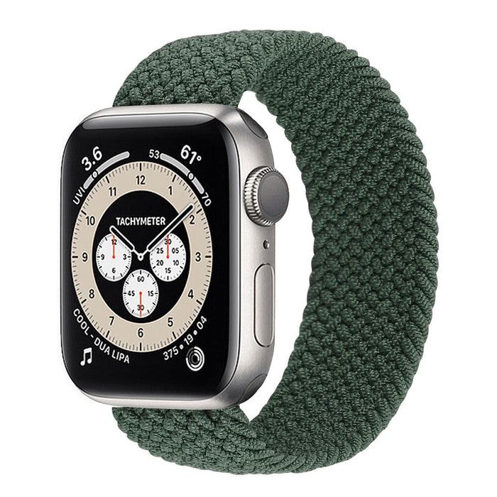 Wholesale Apple iwatch7 generation rainbow weave integrated strap JDC-WD-QD005 Watch Band 起点 Olive green 42/44/45mm L Wholesale Jewelry JoyasDeChina Joyas De China