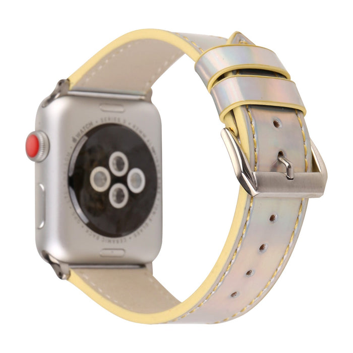 Wholesale Apple Watch 1-7 Generation Leather Strap JDC-WD-Yagt020 Watch Band 亚格特 Orange 38/40/41mm Wholesale Jewelry JoyasDeChina Joyas De China