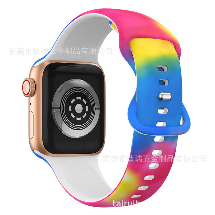 Wholesale Apple Watch Silicone Strap JDC-WD-Tair007 Watch Band 钛瑞 tie-dyed 38/40mm Wholesale Jewelry JoyasDeChina Joyas De China
