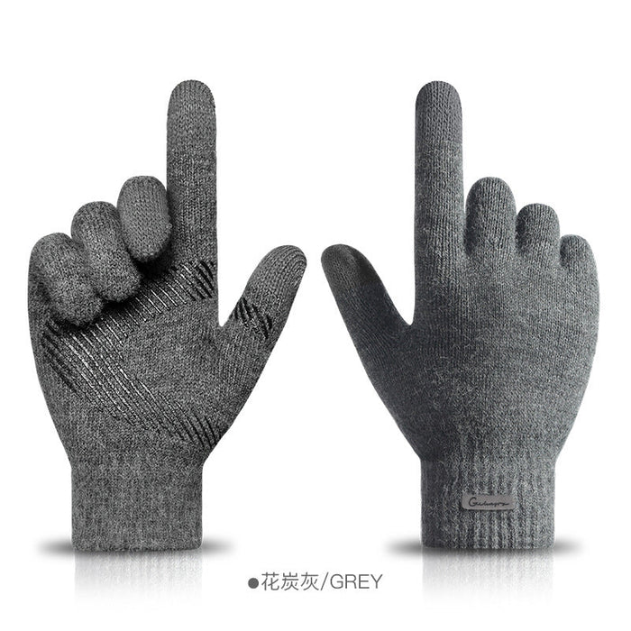 Wholesale Arctic Cashmere Knitted Touch Screen Gloves JDC-GS-RG010 Gloves 润谷 DZ118 grey L Wholesale Jewelry JoyasDeChina Joyas De China