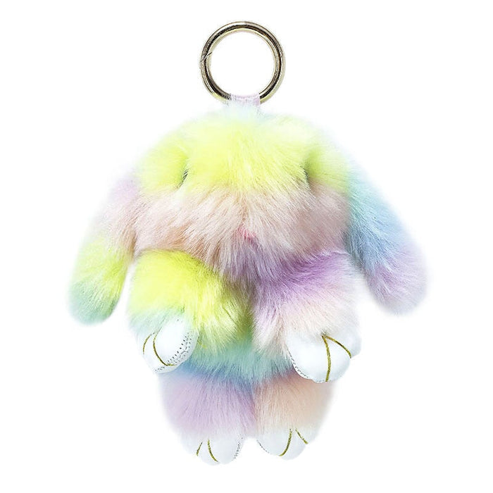 Wholesale artificial hair colored rabbit keychain MOQ≥10 JDC-KC-YZ015 Keychains 永泽 1 minimum 10 pieces for wholesale Wholesale Jewelry JoyasDeChina Joyas De China