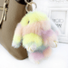 Wholesale artificial hair colored rabbit keychain MOQ≥10 JDC-KC-YZ015 Keychains 永泽 Wholesale Jewelry JoyasDeChina Joyas De China
