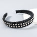 Wholesale artificial leather acrylic geometric headband JDC-HD-JL014 Headband JoyasDeChina black Wholesale Jewelry JoyasDeChina Joyas De China