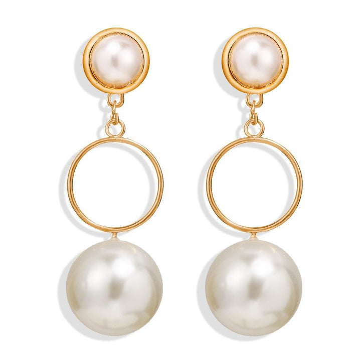 Wholesale Artificial pearl pendant earrings JDC-ES-f112 earrings JoyasDeChina A04-06-01 Wholesale Jewelry JoyasDeChina Joyas De China