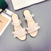 Bulk Jewelry Wholesale artificial Pu flat slippers JDC-SP-GQ053 Wholesale factory from China YIWU China