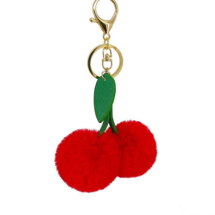Wholesale artificial wool fruit keychain MOQ≥10 JDC-KC-YZ004 Keychains 永泽 4 minimum 10 pieces for wholesale Wholesale Jewelry JoyasDeChina Joyas De China
