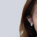 Wholesale asymmetric flower alloy stud earrings JDC-ES-HZQ005 Earrings 青之荷 Wholesale Jewelry JoyasDeChina Joyas De China