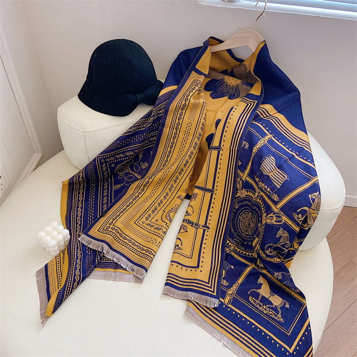 Wholesale autumn and winter Bib JDC-SF-SL065 scarf JoyasDeChina blue Above 175cm Wholesale Jewelry JoyasDeChina Joyas De China