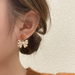 Wholesale autumn and winter female bow wave point Earrings JDC-ES-MS057 Earrings JoyasDeChina Wholesale Jewelry JoyasDeChina Joyas De China