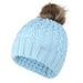 Wholesale autumn and winter knitted wool ball hat JDC-FH-GSYH013 Fashionhat 予画 Lake Blue one size Wholesale Jewelry JoyasDeChina Joyas De China
