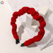 Wholesale autumn and winter knitted wool hair hoops JDC-HD-QY009 Headband JoyasDeChina red Wholesale Jewelry JoyasDeChina Joyas De China