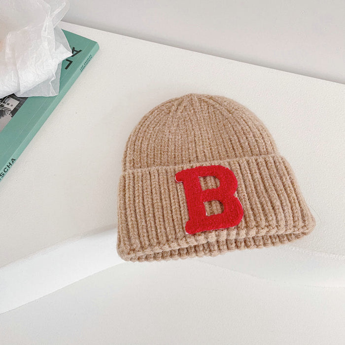 Wholesale B letter embroidered children's wool hat JDC-FH-LH049 FashionHat 旅禾 Camels with flowers Wholesale Jewelry JoyasDeChina Joyas De China