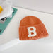 Wholesale B letter embroidered children's wool hat JDC-FH-LH049 FashionHat 旅禾 orange Wholesale Jewelry JoyasDeChina Joyas De China