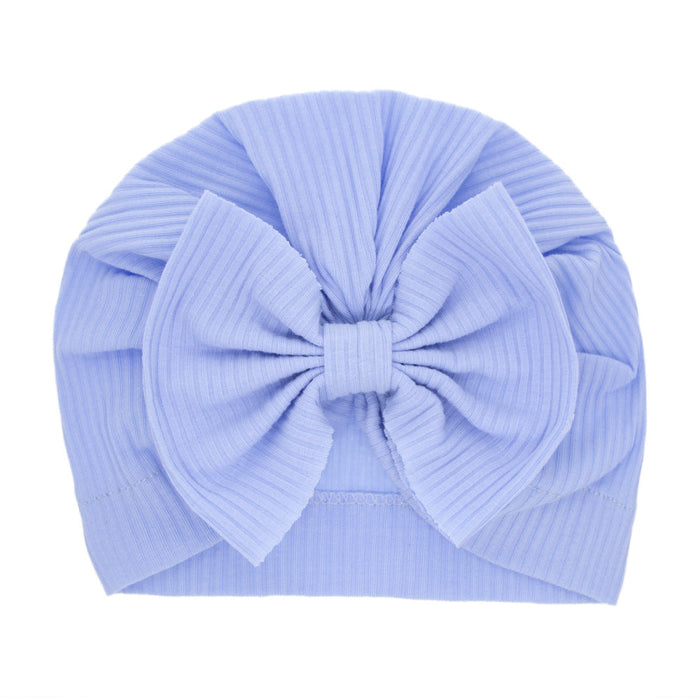 Wholesale baby bow tire cap warm hat 8 colors children's headband JDC-HD-GSQN020 Headband JoyasDeChina Blue (stripes) Average code Wholesale Jewelry JoyasDeChina Joyas De China