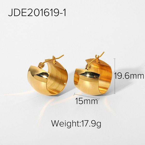 Wholesale Ball C-shaped earrings women JDC-ES-JD234 Earrings JoyasDeChina Wholesale Jewelry JoyasDeChina Joyas De China