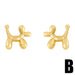 Wholesale Balloon Dog Copper 18K Gold Plated Earrings JDC-ES-AS-010 Earrings 翱?N B Wholesale Jewelry JoyasDeChina Joyas De China