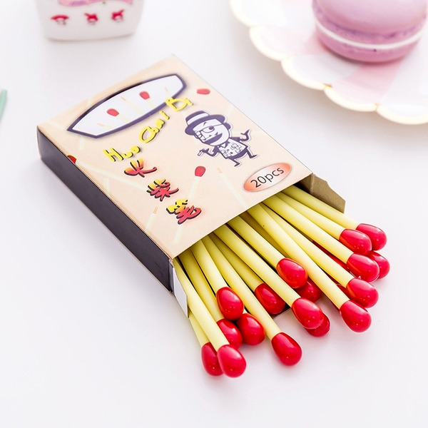 Bulk Jewelry Wholesale Ballpoint pen plastic Red match shape JDC-BP-XF009 Wholesale factory from China YIWU China