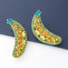 Wholesale banana glass diamond alloy earrings JDC-ES-JL078 Earrings JoyasDeChina banana Wholesale Jewelry JoyasDeChina Joyas De China