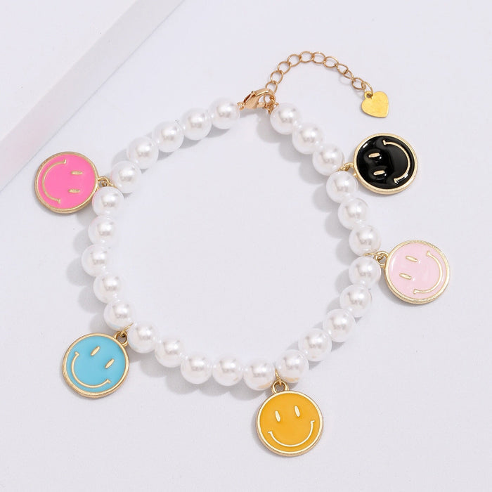 Wholesale Baroque Bracelet Pearl Smiley Bracelet JDC-BT-MiMeng013 Bracelet 米萌 Wholesale Jewelry JoyasDeChina Joyas De China