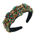 Wholesale Baroque Stained Glass Drill Flower Cloth Headband JDC-HD-YiS001 Headband 镱森 Wholesale Jewelry JoyasDeChina Joyas De China