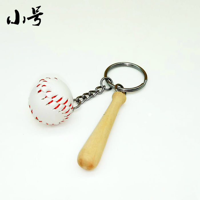 Wholesale baseball wooden Keychains JDC-KC-YY101 Keychains JoyasDeChina 2#small baseball Keychain Wholesale Jewelry JoyasDeChina Joyas De China