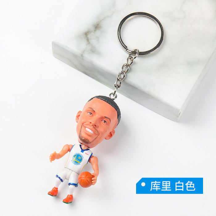 Wholesale basketball star key chain JDC-KC-XYD001 Keychains JoyasDeChina Curry blue Wholesale Jewelry JoyasDeChina Joyas De China